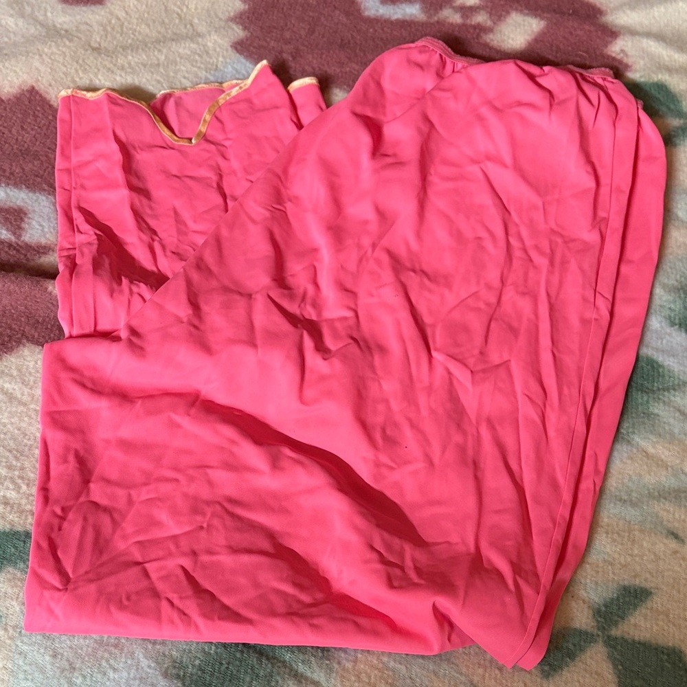 Vibrant Pink Dress with Gold Trim
